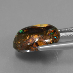 9.05 карата, натуральный Многоцветный Валунный опал, Необычная форма, Непрозрачный