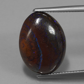 11.21 карата, натуральный Многоцветный Валунный опал, Необычная форма, Непрозрачный