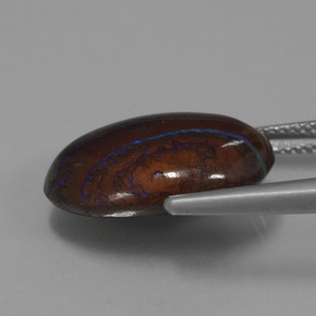 11.21 карата, натуральный Многоцветный Валунный опал, Необычная форма, Непрозрачный