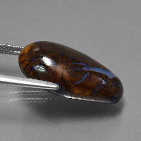 13.34 карата, натуральный Многоцветный Валунный опал, Необычная форма, Непрозрачный