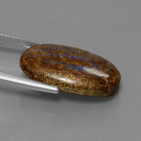 13.05 карата, натуральный Многоцветный Валунный опал, Огранка Овал, Непрозрачный