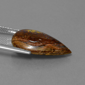 7.69 карата, натуральный Многоцветный Валунный опал, Форма груши, Непрозрачный