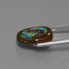 7.13 карата, натуральный Многоцветный Валунный опал, Необычная форма, Непрозрачный