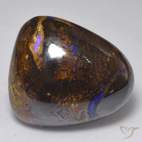 25.75ct Натуральный Многоцветный Валунный опал, причудливая, Непрозрачный
