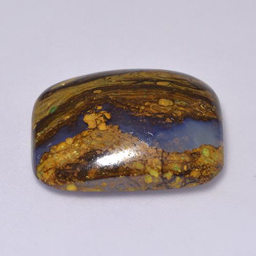 13.32 карата, натуральный Многоцветный Валунный опал, Подушка Крой, Непрозрачный