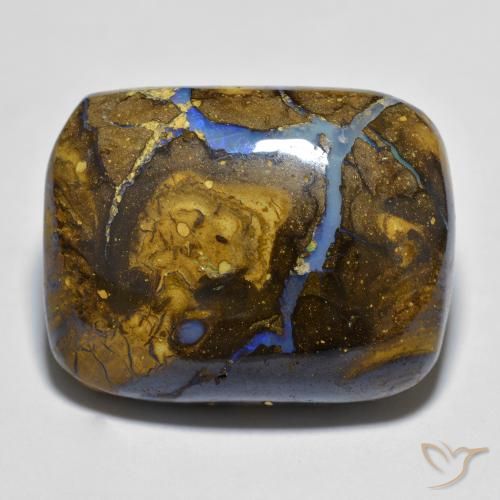 21.82ct Натуральный Многоцветный Валунный опал, Подушка, Непрозрачный