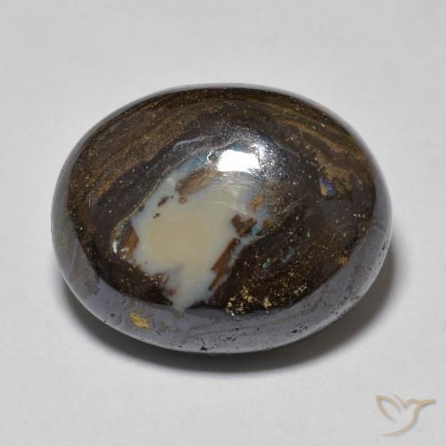 14.37ct Натуральный Многоцветный Валунный опал, Овал, Непрозрачный