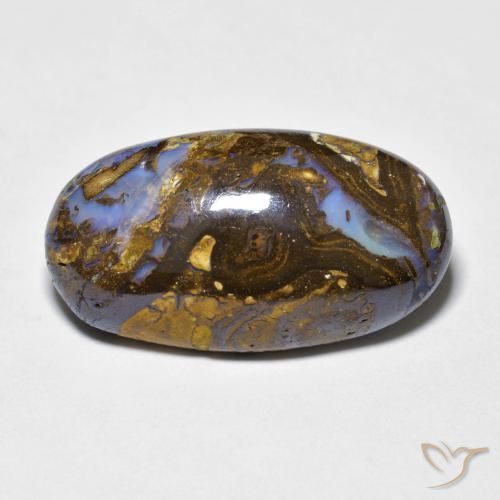 9.86ct Натуральный Многоцветный Валунный опал, Овал, Непрозрачный