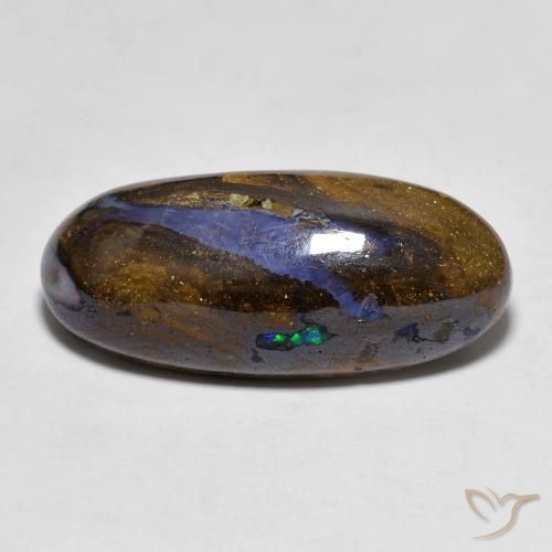 11.53ct Натуральный Многоцветный Валунный опал, Овал, Непрозрачный