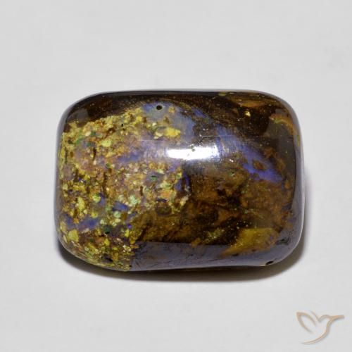 8.58ct Натуральный Многоцветный Валунный опал, Подушка, Непрозрачный