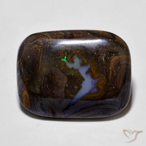 16.52ct Натуральный Многоцветный Валунный опал, Подушка, Непрозрачный