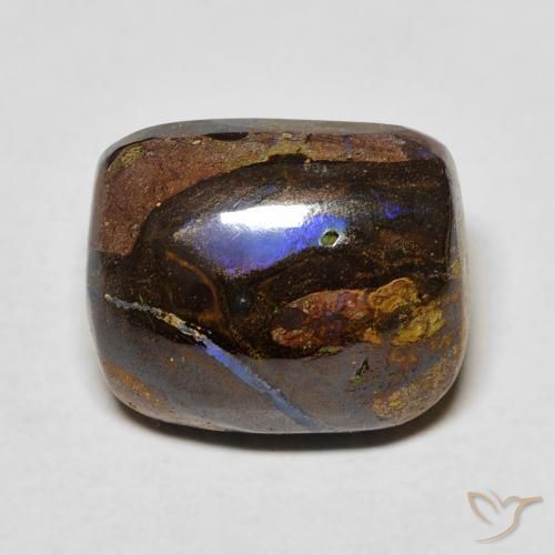 9.41ct Натуральный Многоцветный Валунный опал, Подушка, Непрозрачный
