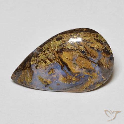 9.98ct Натуральный Многоцветный Валунный опал, Форма груши, Непрозрачный