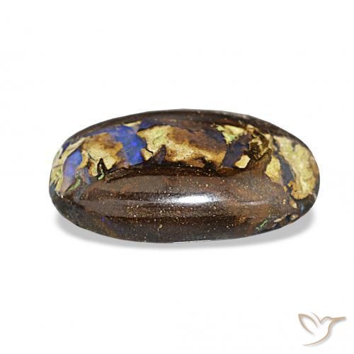 5.40 карата, натуральный Многоцветный Валунный опал, Овал, Непрозрачный