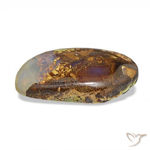 6.91 карата, натуральный Многоцветный Валунный опал, причудливая, Непрозрачный