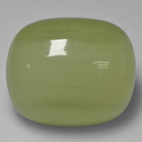 92.84 карата, натуральный Желтовато-зеленый Кальцит, Подушка Крой, Полупрозрачный