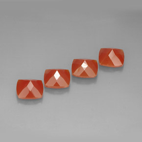  карата, натуральный Красно-оранжевый Сердолик, Подушка Крой, Полупрозрачный