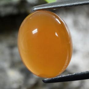 Натуральный Абрикос Апельсин Сердолик 2,63 карата Огранка Овал, Полупрозрачный