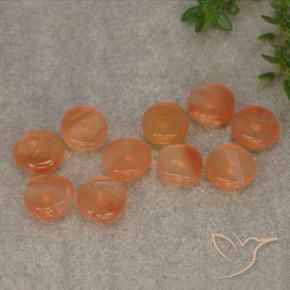 6.11 карата, натуральный Теплый абрикосовый апельсин Сердолик, Необычная форма, Полупрозрачный