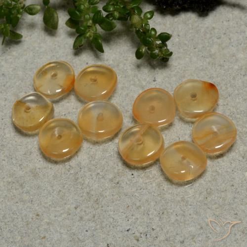 3.41 карата, натуральный Ярко-оранжевый Сердолик, Необычная форма, Прозрачный