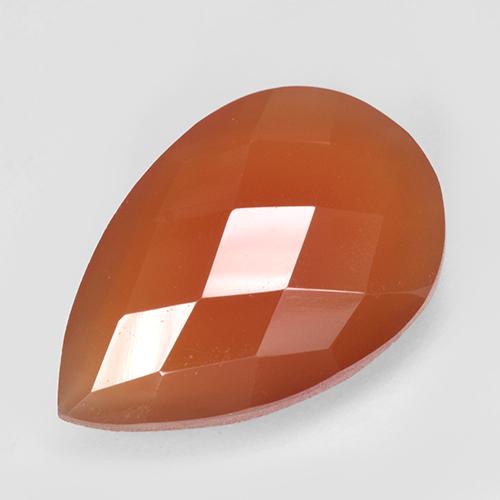4.63 карата, натуральный Светло-красный Сердолик, Форма груши, Полупрозрачный