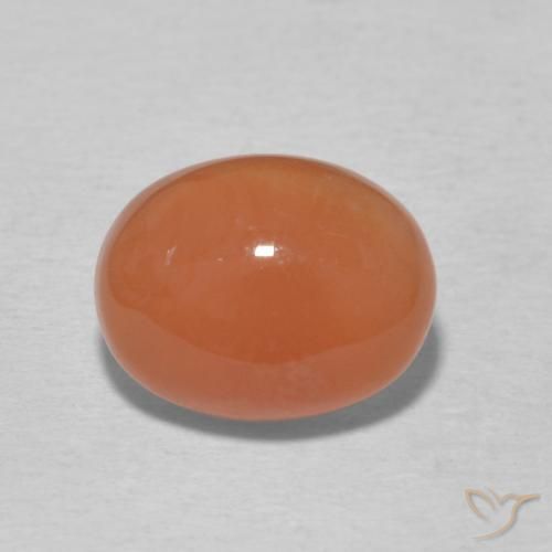 2.95ct Натуральный Светло-оранжевый Сердолик, Овал, Непрозрачный