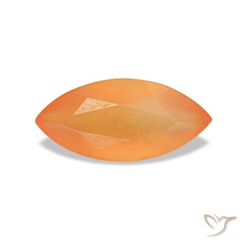 0.35ct Натуральный Абрикос Апельсин Сердолик, Маркиз, Прозрачный, Photo A