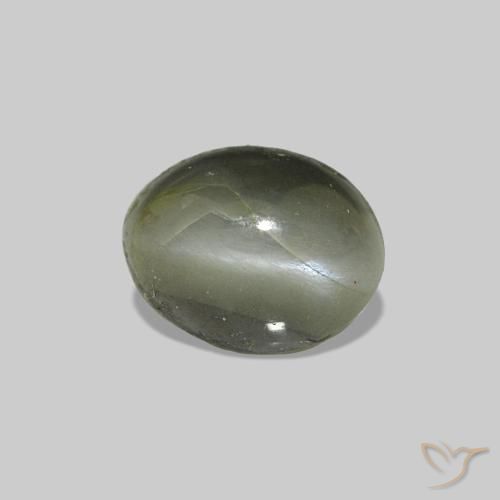 0.71 карата, натуральный Средний зеленый Cat's Eye Alexandrite, Овал, Непрозрачный
