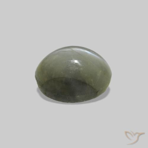 0.71 карата, натуральный Средний зеленый Cat's Eye Alexandrite, Овал, Непрозрачный