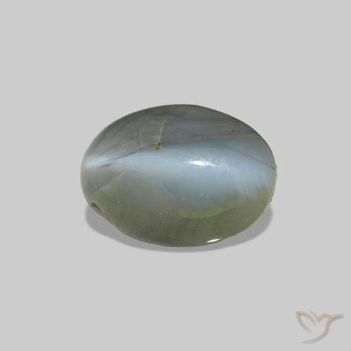 0.86 карата, натуральный Средний зеленый Cat's Eye Alexandrite, Овал, Непрозрачный