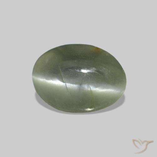 0.50 карата, натуральный Серо-зеленый Cat's Eye Alexandrite, Овал, Прозрачный