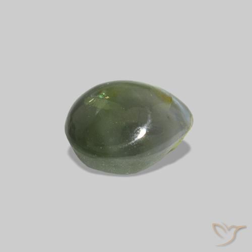 0.53 карата, натуральный Средний зеленый Cat's Eye Alexandrite, Овал, Непрозрачный