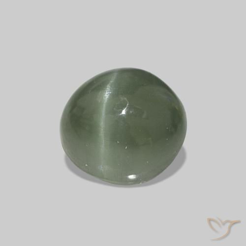 0.59 карата, натуральный Средний зеленый Cat's Eye Alexandrite, Овал, Непрозрачный