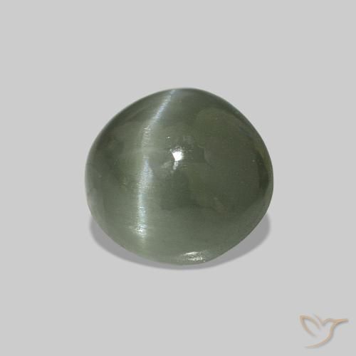 0.54 карата, натуральный Средний зеленый Cat's Eye Alexandrite, Овал, Непрозрачный