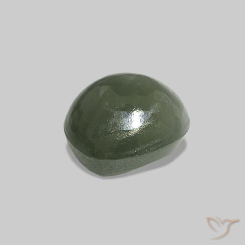 0.54 карата, натуральный Средний зеленый Cat's Eye Alexandrite, Овал, Непрозрачный
