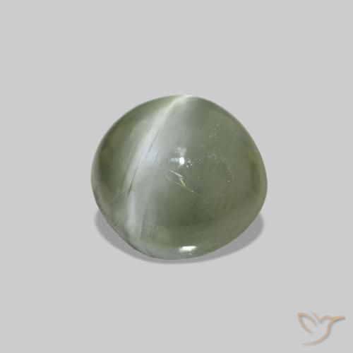 0.60 карата, натуральный Средний зеленый Cat's Eye Alexandrite, Овал, Непрозрачный