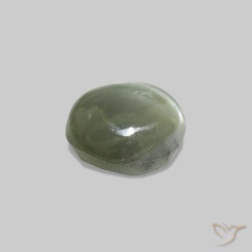 0.60 карата, натуральный Средний зеленый Cat's Eye Alexandrite, Овал, Непрозрачный