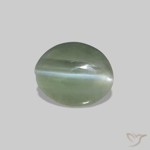 0.62 карата, натуральный Средний зеленый Cat's Eye Alexandrite, Овал, Непрозрачный