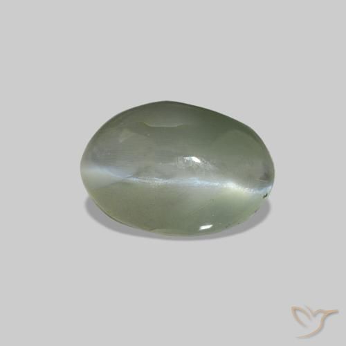 0.93 карата, натуральный Серо-зеленый Cat's Eye Alexandrite, Овал, Непрозрачный