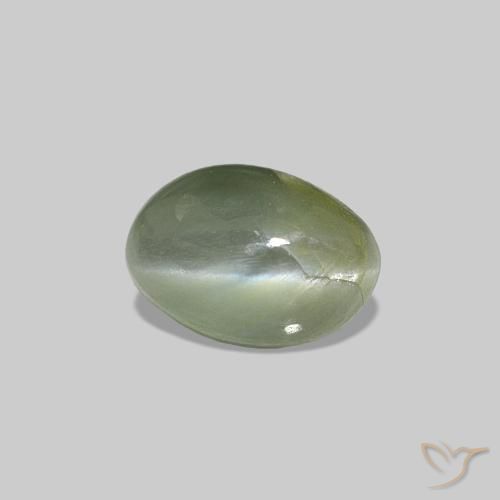0.62 карата, натуральный Средний зеленый Cat's Eye Alexandrite, Овал, Непрозрачный
