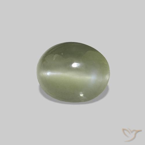 0.81 карата, натуральный Средний зеленый Cat's Eye Alexandrite, Овал, Непрозрачный