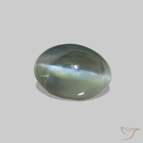 0.74 карата, натуральный Зеленый Cat's Eye Alexandrite, Овал, Непрозрачный