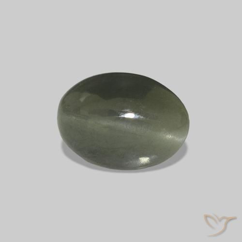 0.61 карата, натуральный Средний зеленый Cat's Eye Alexandrite, Овал, Непрозрачный