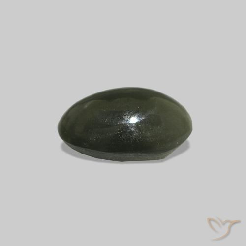 0.61 карата, натуральный Средний зеленый Cat's Eye Alexandrite, Овал, Непрозрачный