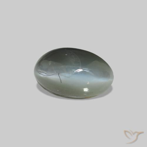 0.71 карата, натуральный Средний серый Cat's Eye Alexandrite, Овал, Непрозрачный