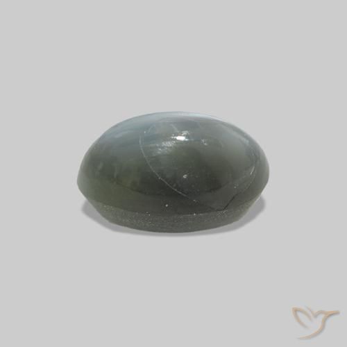 0.71 карата, натуральный Средний серый Cat's Eye Alexandrite, Овал, Непрозрачный