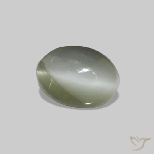 0.61 карата, натуральный Серо-зеленый Cat's Eye Alexandrite, Овал, Непрозрачный