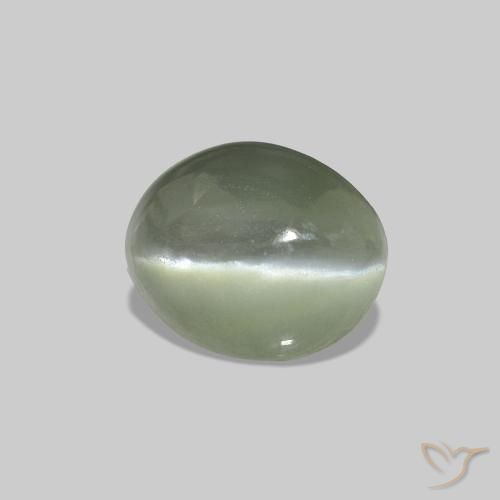 0.70 карата, натуральный Серо-зеленый Cat's Eye Alexandrite, Овал, Непрозрачный