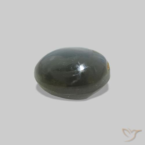 0.64 карата, натуральный Бледно-зеленовато-серый Cat's Eye Alexandrite, Овал, Непрозрачный