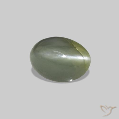 0.56 карата, натуральный Средний зеленый Cat's Eye Alexandrite, Огранка Овал, Непрозрачный